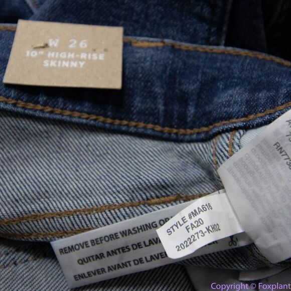 NEW Madewell 10" High-Rise Skinny Jeans‎ in Wendover Wash: TENCEL™, 26 - Picture 11 of 15